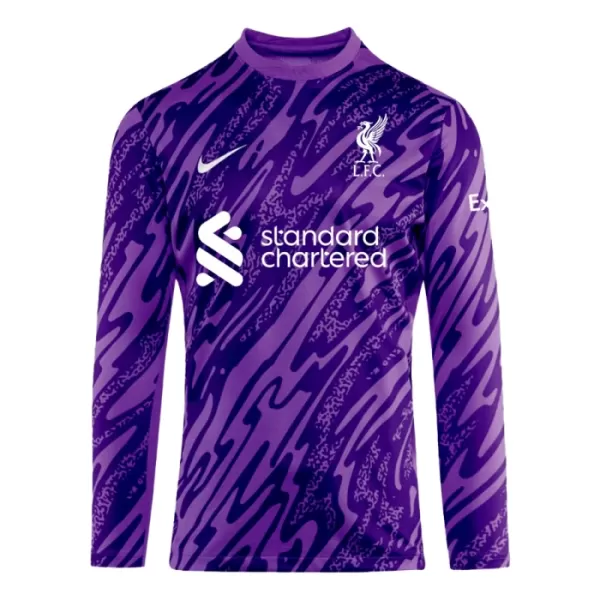 Günstige Liverpool Torwart Herrentrikot 2024/25 Langarm Lila