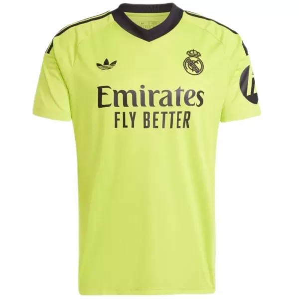 Günstige Real Madrid Courtois 1 Torwart Herrentrikot Ausweich 2024/25 Kurzarm