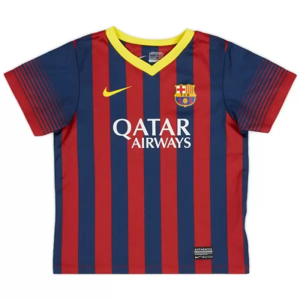 Günstige Barcelona 2013-14 Herrentrikot Heim Retro Kurzarm