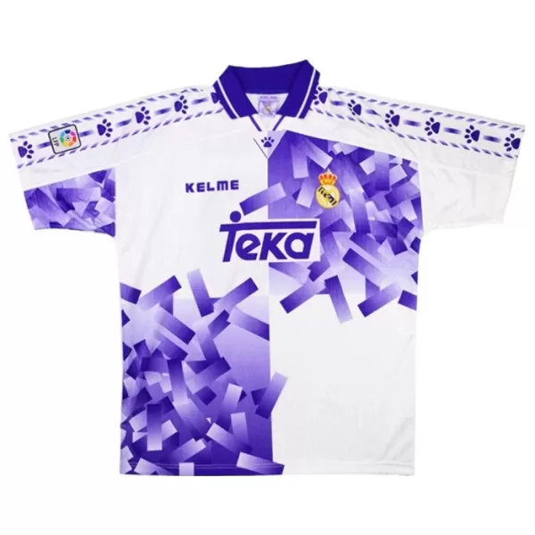 Günstige Real Madrid 1996-97 Herrentrikot Ausweich Retro Kurzarm