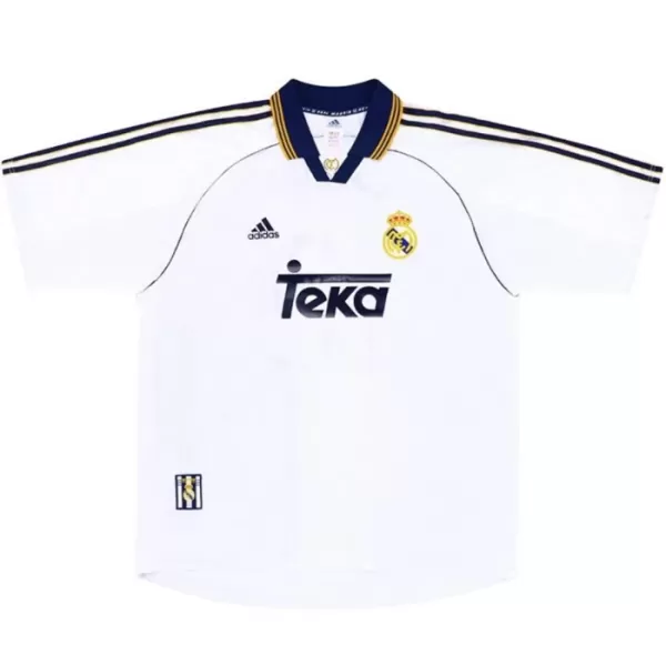 Günstige Real Madrid 1998-00 Herrentrikot Heim Retro Kurzarm