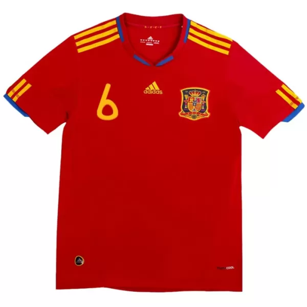 Günstige Spanien A. Iniesta 6 2010 Herrentrikot Heim Retro Kurzarm