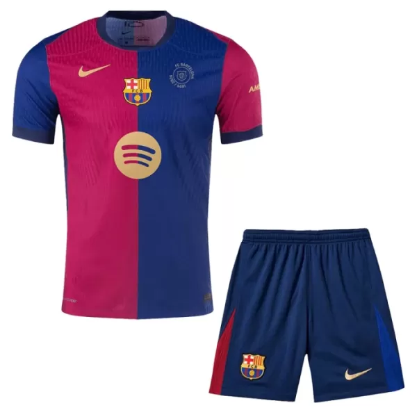 Günstige Barcelona Kindertrikot Jubiläum 2024/25 Kurzarm