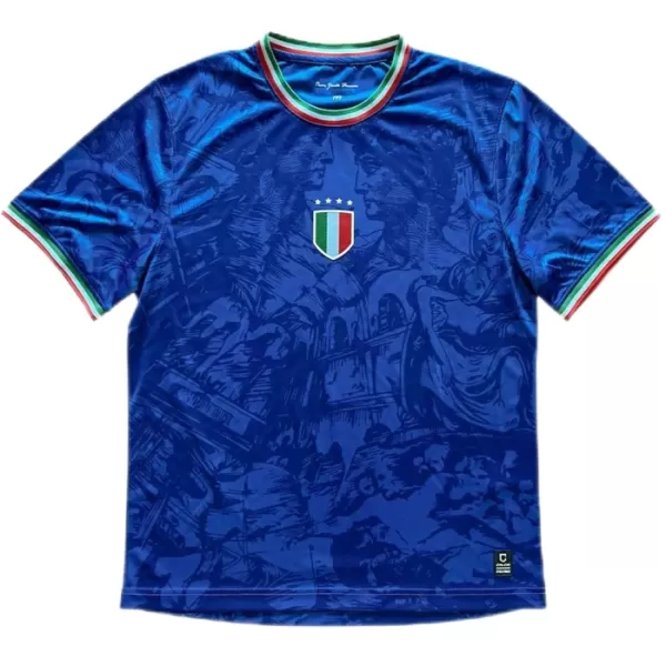 Günstige Italien Herrentrikot 2024 Kurzarm Blaue - Speziell