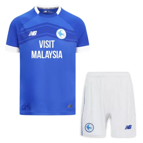 Günstige Cardiff City Kindertrikot Heim 2024/25 Kurzarm